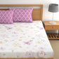 CHHAVI INDIA 210 TC Microfiber Double Fitted  Size Printed Bedsheet
