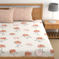 CHHAVI INDIA 210 TC Microfiber Double Fitted  Size Printed Bedsheet