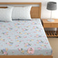 CHHAVI INDIA 210 TC Microfiber Printed Double Bedsheet With Pillow Covers