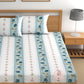 CHHAVI INDIA 210 TC Microfiber Double Fitted  Size Printed Bedsheet