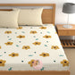 CHHAVI INDIA 210 TC Microfiber Double Fitted  Size Printed Bedsheet