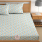 CHHAVI INDIA 210 TC Microfiber Fitted Double Size Printed Bedsheet With 2 Pillow covers