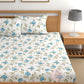 CHHAVI INDIA 210 TC Microfiber Double Fitted  Size Printed Bedsheet