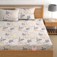 CHHAVI INDIA 210 TC Microfiber Printed Double Bedsheet With Pillow Covers