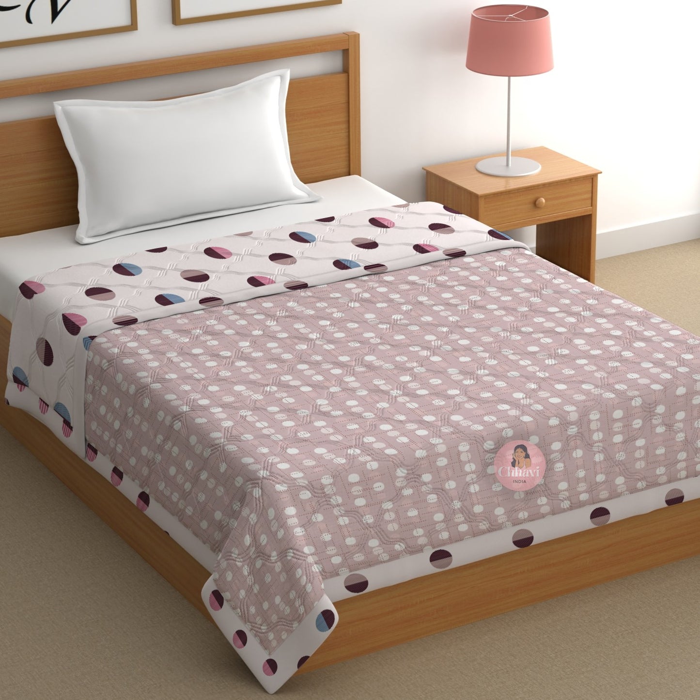 MulticolorChhavi india 210 TC single Bed Comforter