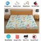 CHHAVI INDIA 210 TC Microfiber Waterproof Printed Fitted (Elastic) Bedsheet