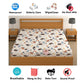 CHHAVI INDIA 210 TC Microfiber Waterproof Printed Fitted (Elastic) Bedsheet