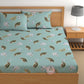 CHHAVI INDIA 210 TC Microfiber Printed Double Bedsheet With Pillow Covers