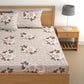CHHAVI INDIA 180 TC Microfiber Double Fitted  Size Printed Bedsheet
