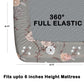 CHHAVI INDIA 180 TC Microfiber Double Fitted  Size Printed Bedsheet