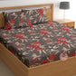 CHHAVI INDIA 180 TC Microfiber Printed Double Bedsheet With 2 Pillow Covers