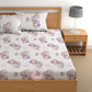 CHHAVI INDIA 180 TC Microfiber Double Fitted  Size Printed Bedsheet