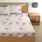 CHHAVI INDIA 180 TC Microfiber Printed Double Bedsheet With 2 Pillow Covers