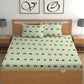 CHHAVI INDIA 210 TC Microfiber Double Fitted  Size Printed Bedsheet with pillow covers