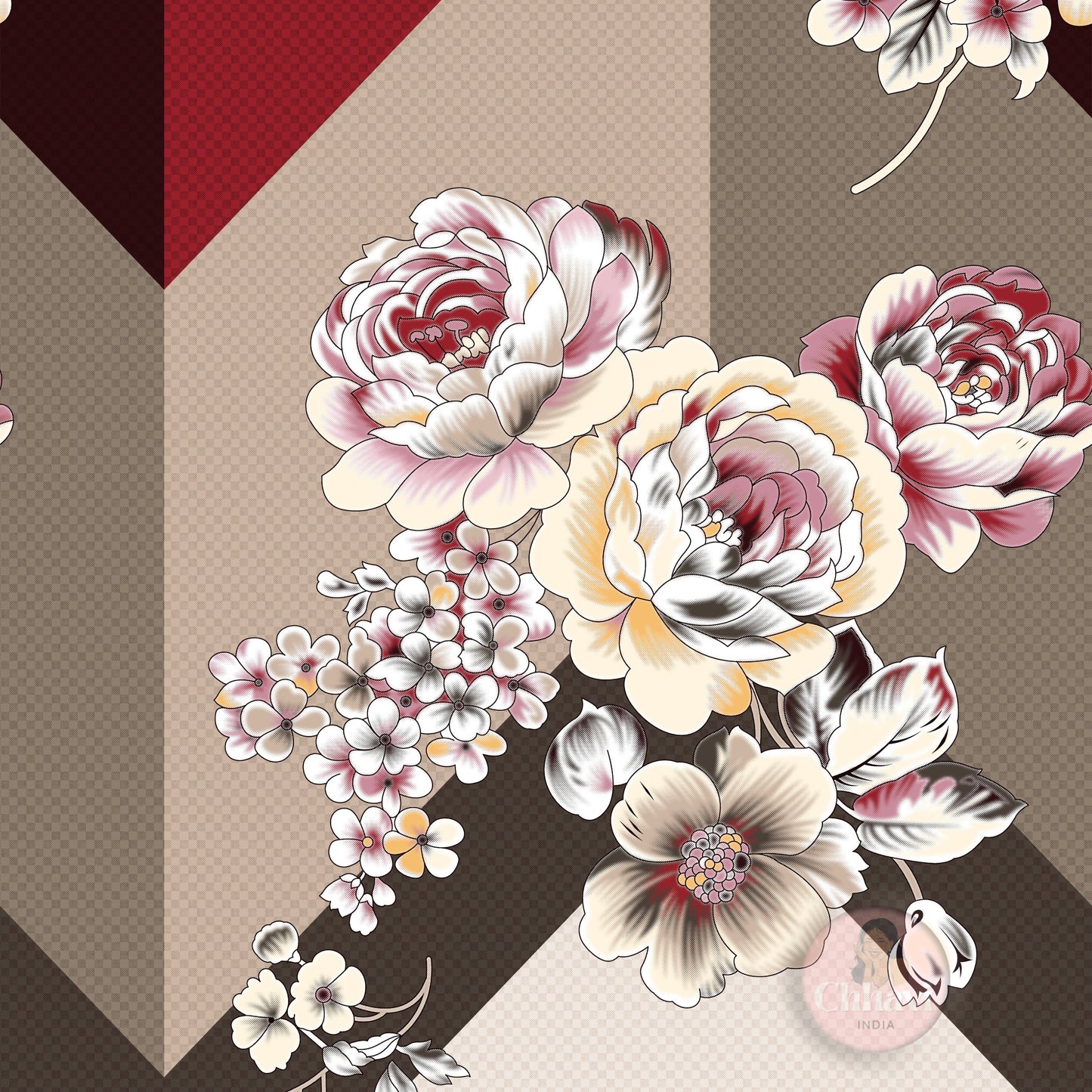 CHHAVI INDIA 210 TC Microfiber Printed Double Bedsheet With Pillow Covers