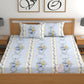 CHHAVI INDIA 210 TC Microfiber Printed Double Bedsheet With 2 Pillow Covers