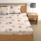 CHHAVI INDIA 210 TC Microfiber Double Fitted  Size Printed Bedsheet with pillow covers