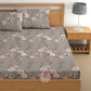 CHHAVI INDIA 180 TC Microfiber Double Fitted  Size Printed Bedsheet