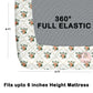 CHHAVI INDIA 210 TC Microfiber Waterproof Printed Fitted (Elastic) Bedsheet