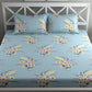 CHHAVI INDIA 210 TC Microfiber Double Fitted  Size Printed Bedsheet with pillow covers