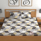 CHHAVI INDIA 210 TC Microfiber Double Fitted  Size Printed Bedsheet with pillow covers