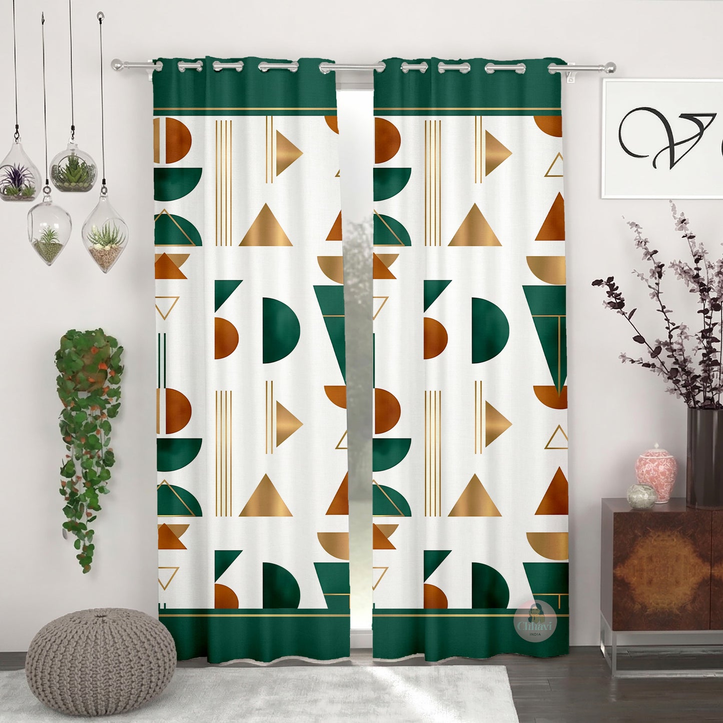 CHHAVI INDIA DESIGNER PRINTED DOOR CURTAIN PACK OF 2