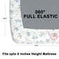 CHHAVI INDIA 210 TC Microfiber Waterproof Printed Fitted (Elastic) Bedsheet