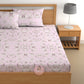 CHHAVI INDIA 180 TC Microfiber Double Fitted  Size Printed Bedsheet