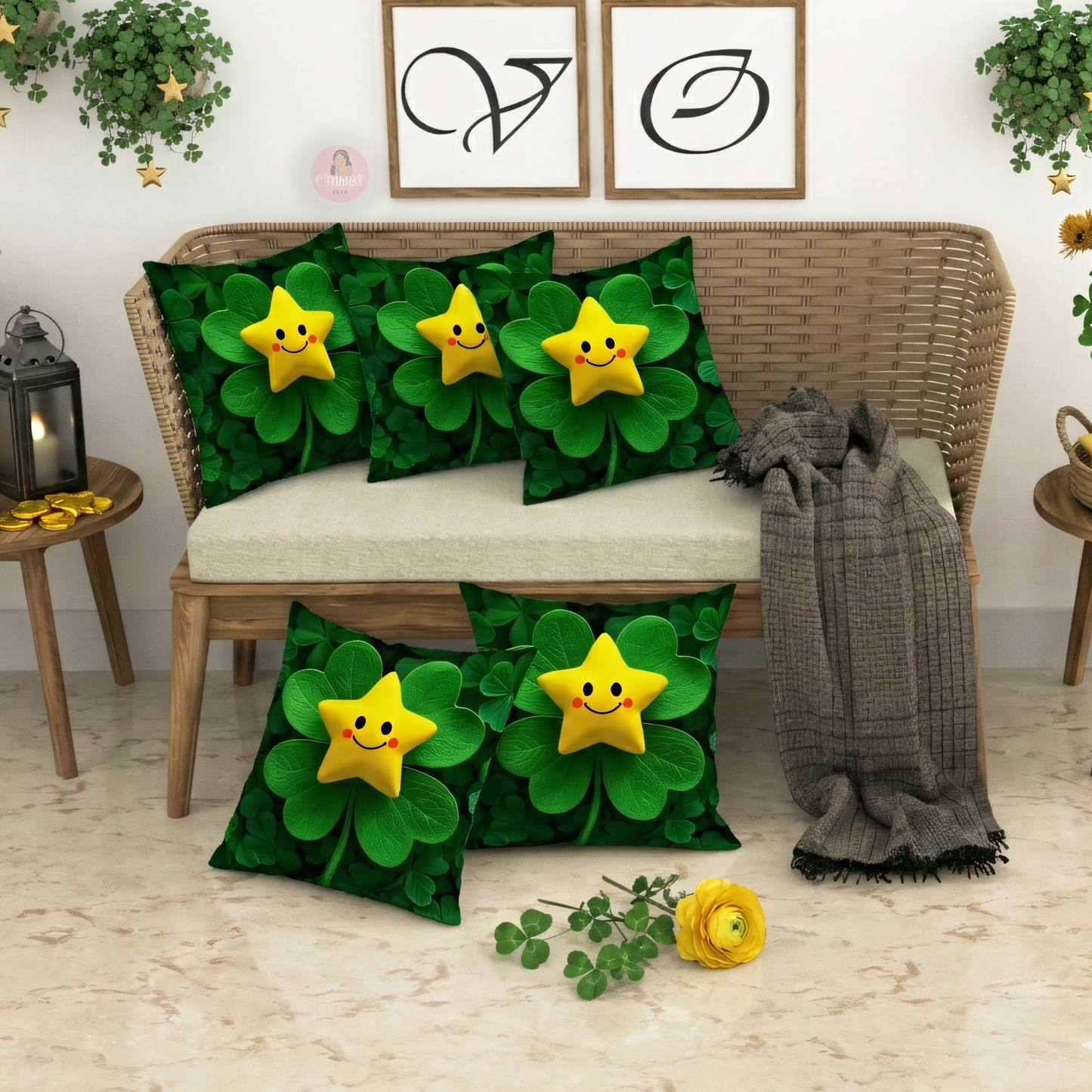 CHHAVI INDIA Microfiber Cushions Cover Pack of 5