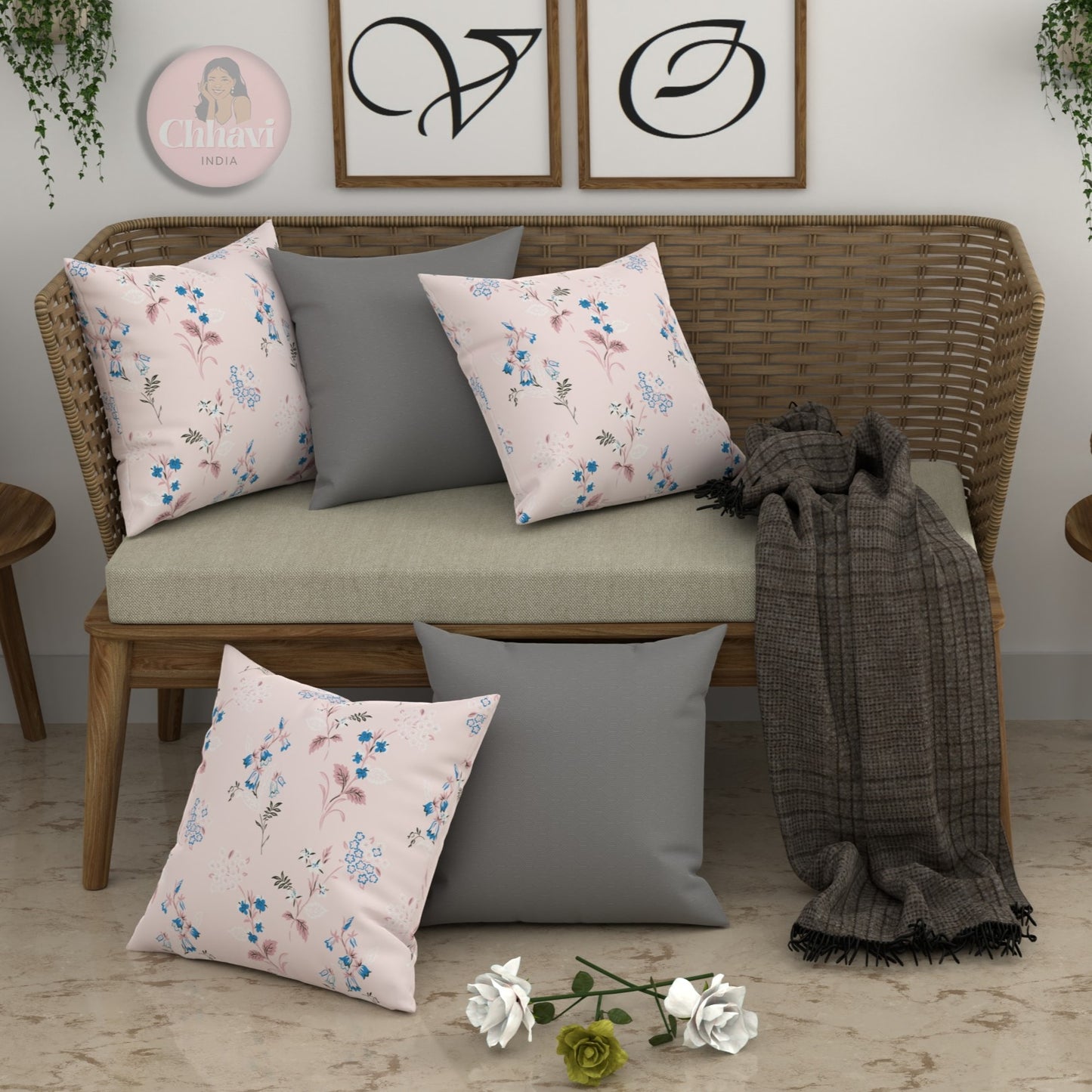 CHHAVI INDIA Microfiber Cushions Cover