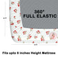 CHHAVI INDIA 210 TC Microfiber Waterproof Printed Fitted (Elastic) Bedsheet