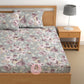 CHHAVI INDIA 180 TC Microfiber Double Fitted  Size Printed Bedsheet