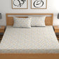 CHHAVI INDIA 210 TC Microfiber Double Fitted  Size Printed Bedsheet with pillow covers