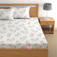 CHHAVI INDIA 210 TC Microfiber Double Fitted  Size Printed Bedsheet with pillow covers