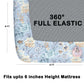 CHHAVI INDIA 210 TC Microfiber Waterproof Printed Fitted (Elastic) Bedsheet