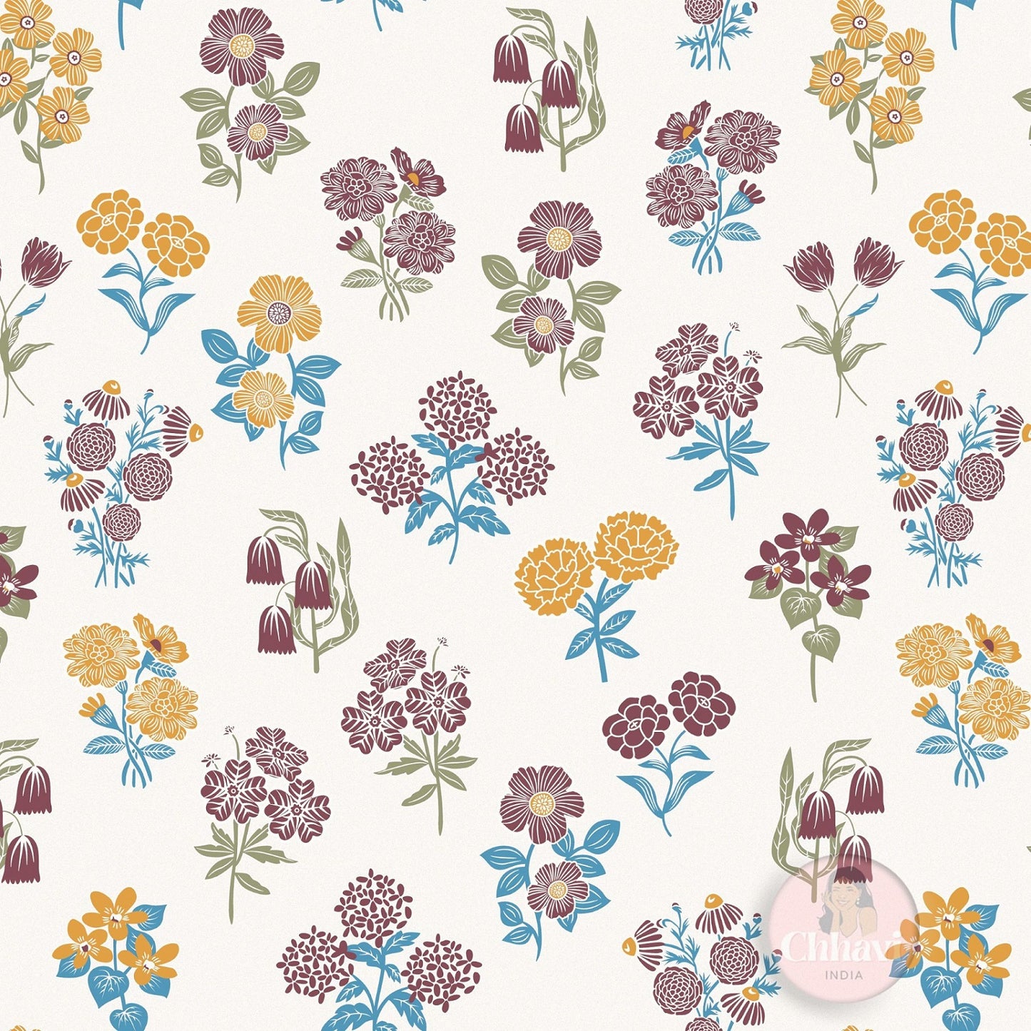 CHHAVI INDIA DESIGNER PRINTED DOOR CURTAIN PACK OF 3