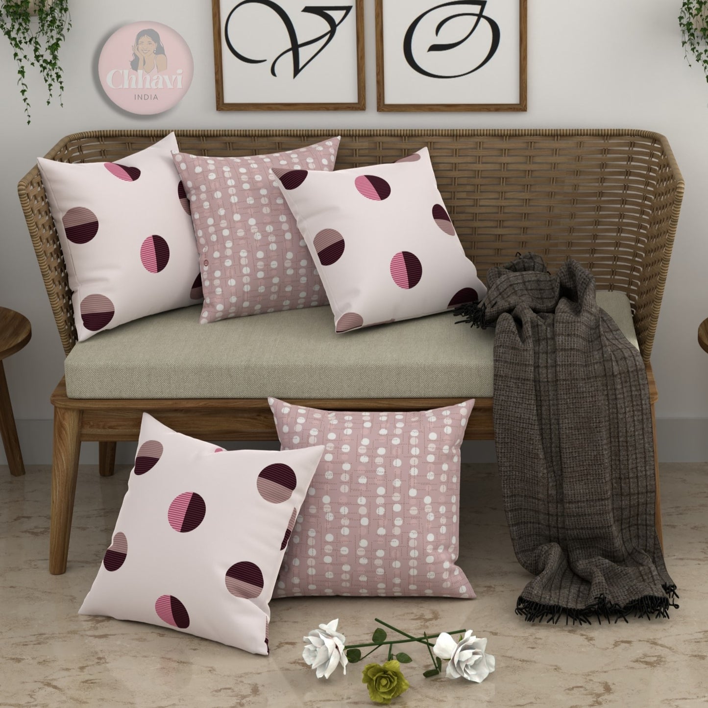 CHHAVI INDIA Microfiber Cushions Cover