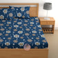 CHHAVI INDIA 180 TC Microfiber Double Fitted  Size Printed Bedsheet