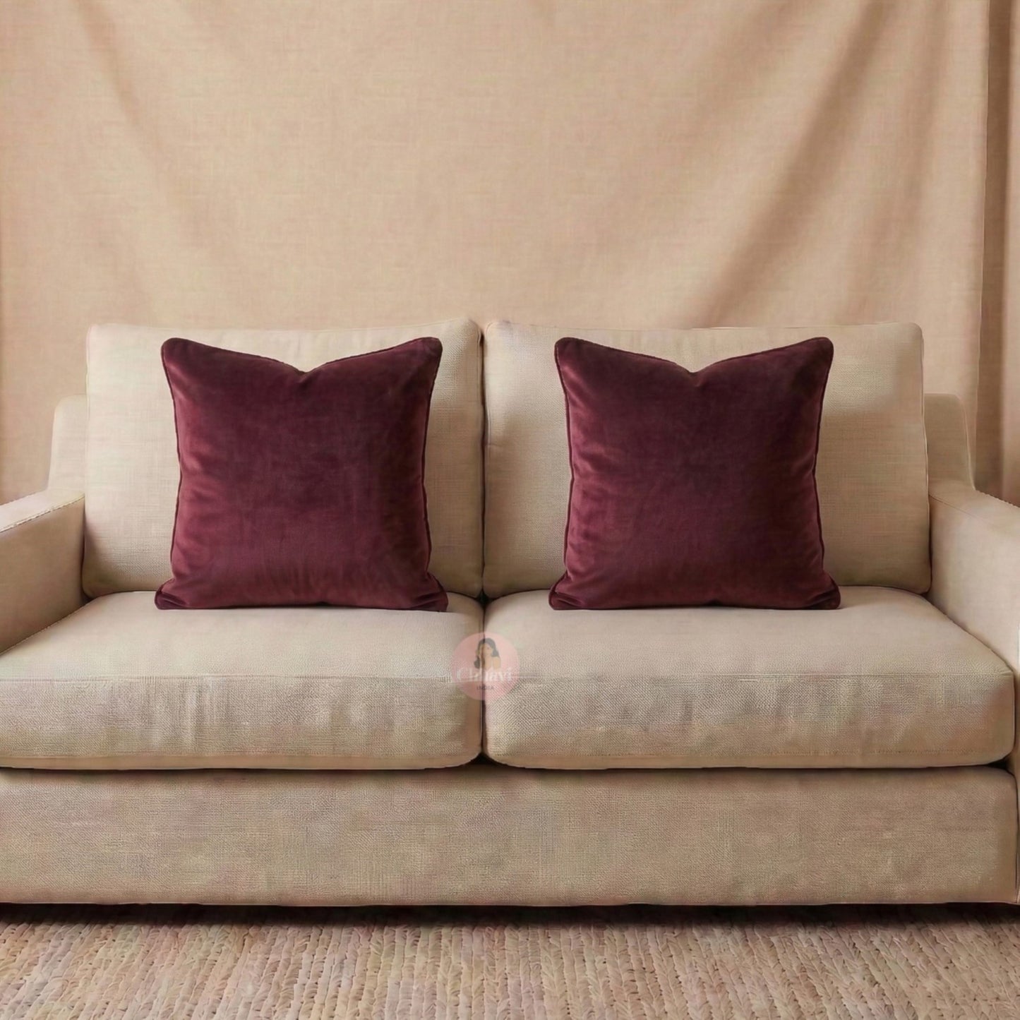 CHHAVI INDIA Velvet Cushions Cover