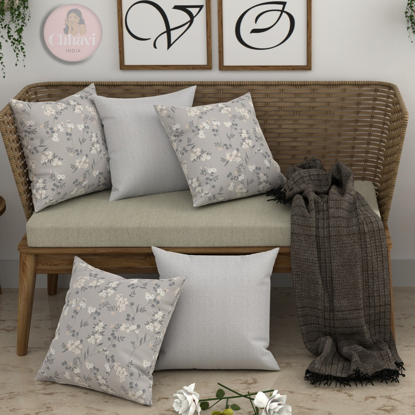 CHHAVI INDIA Microfiber Cushions Cover