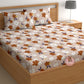 CHHAVI INDIA 180 TC Microfiber Printed Double Bedsheet With 2 Pillow Covers