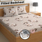 CHHAVI INDIA 180 TC Microfiber Double Fitted  Size Printed Bedsheet