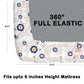 CHHAVI INDIA 210 TC Microfiber Waterproof Printed Fitted (Elastic) Bedsheet