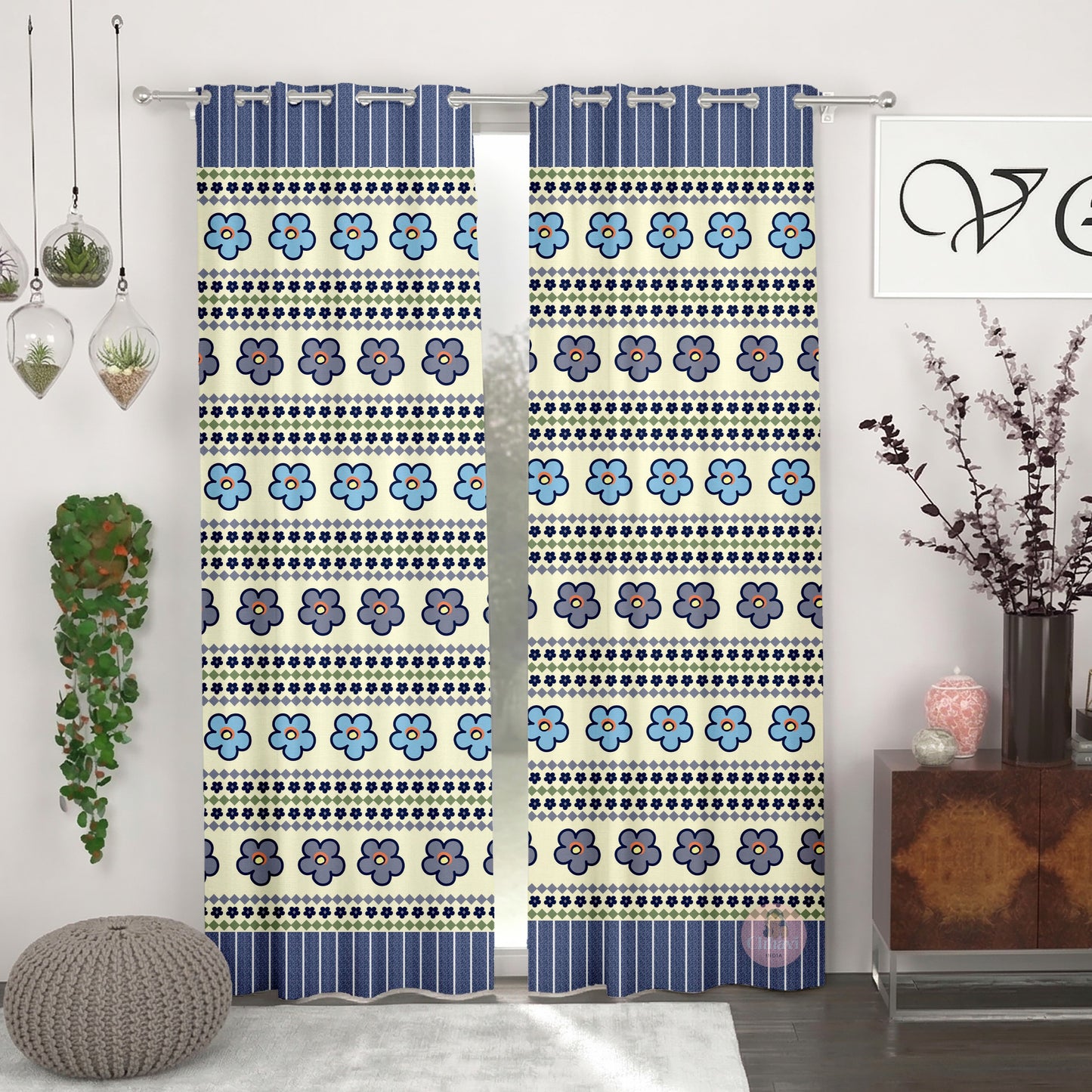 CHHAVI INDIA DESIGNER PRINTED DOOR CURTAIN PACK OF 2