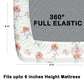 CHHAVI INDIA 210 TC Microfiber Waterproof Printed Fitted (Elastic) Bedsheet