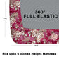 CHHAVI INDIA 210 TC Microfiber Waterproof Printed Fitted (Elastic) Bedsheet