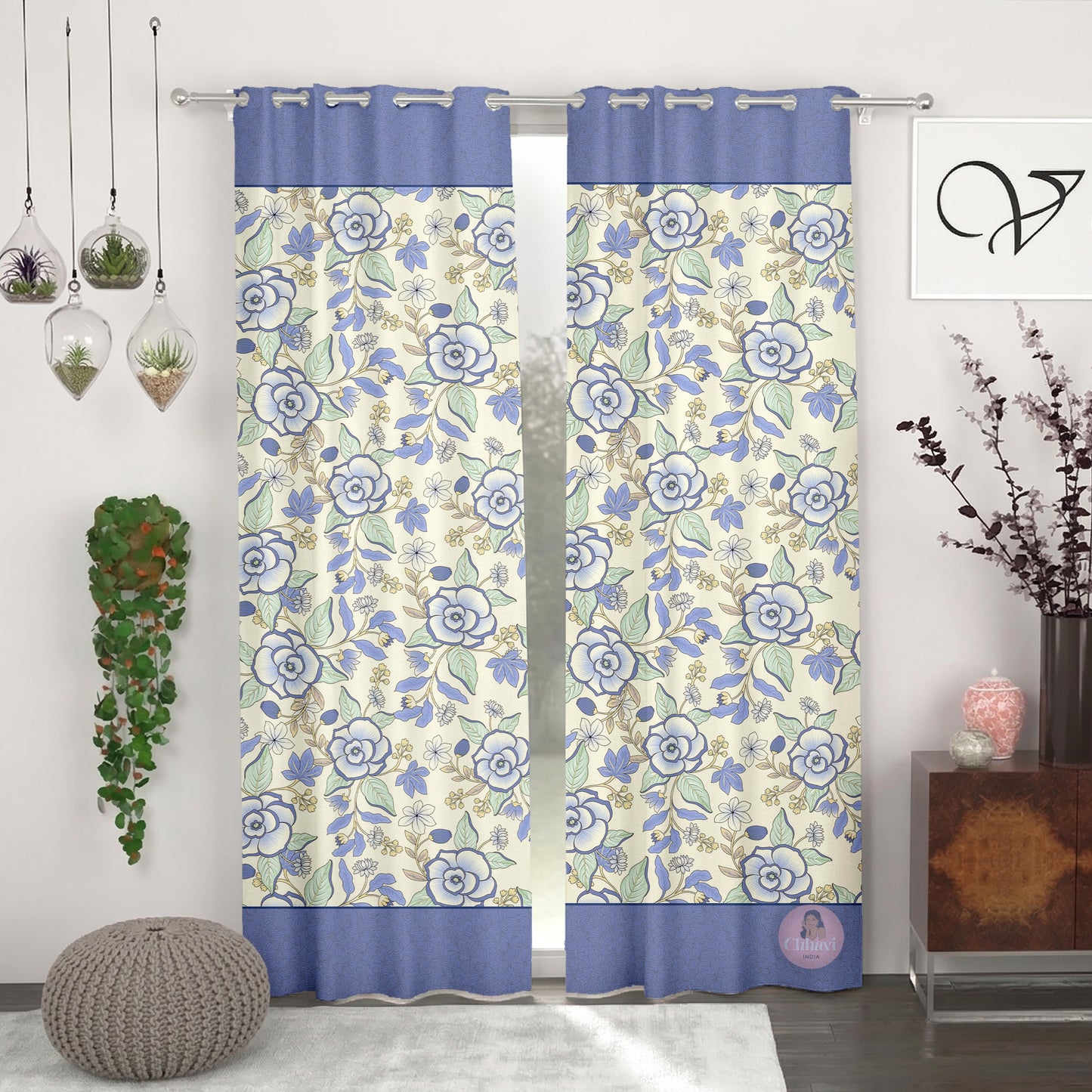 CHHAVI INDIA DESIGNER PRINTED DOOR CURTAIN PACK OF 2