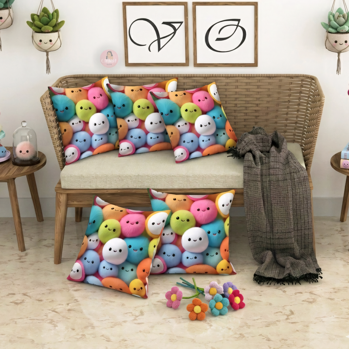 CHHAVI INDIA Microfiber Cushions Cover Pack of 5