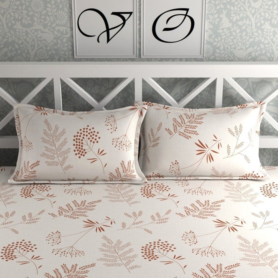 CHHAVI INDIA 210 TC Microfiber Printed King Size Bedsheet With Pillow Covers