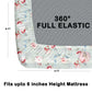 CHHAVI INDIA 210 TC Microfiber Waterproof Printed Fitted (Elastic) Bedsheet